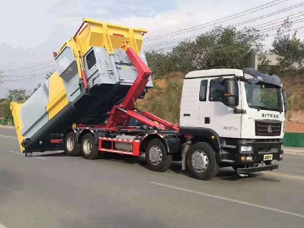 移動式垃圾壓縮站【產(chǎn)品展示】+ 車廂可卸式鉤臂車操作視頻